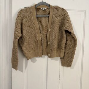 Madewell Tan Button-Up Cardigan